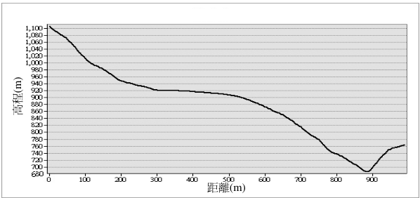 圖二  地形剖面圖（ A-A' ）