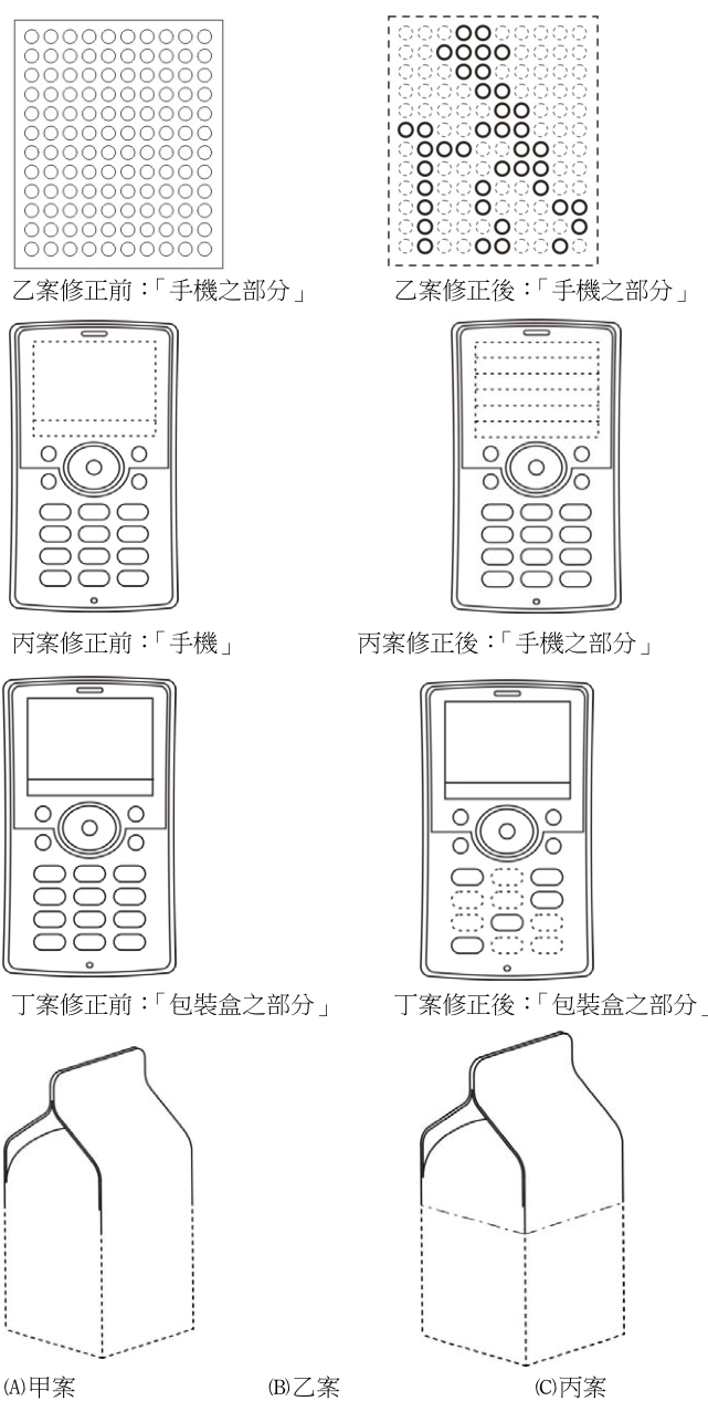 20 以下各案之修正,何者未超出申請時說明書或圖式所揭露之範圍? 甲案修正前: 「發光板」 甲案修正後: 「發光板之部分」