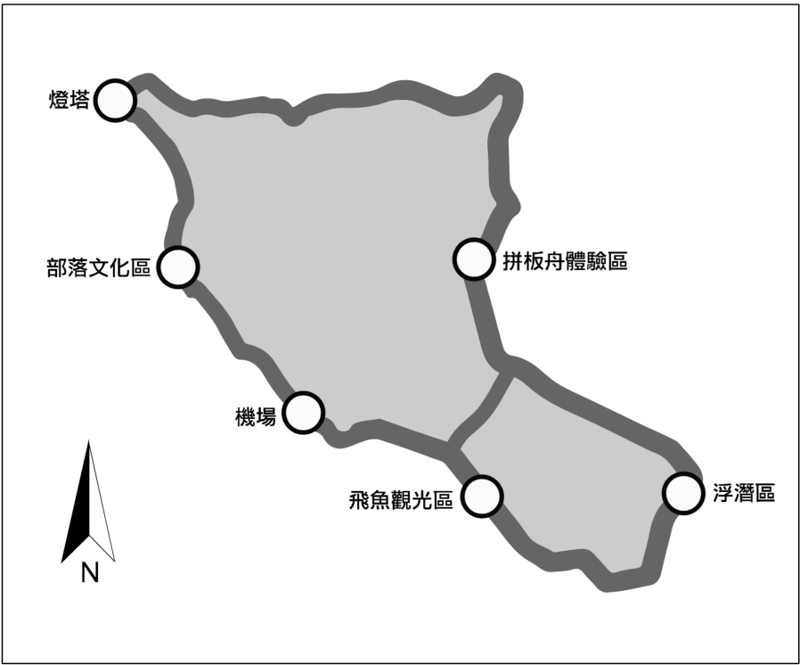 附圖 一 蘭嶼旅遊路線簡圖