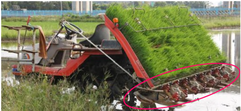 圖四:水稻插秧機