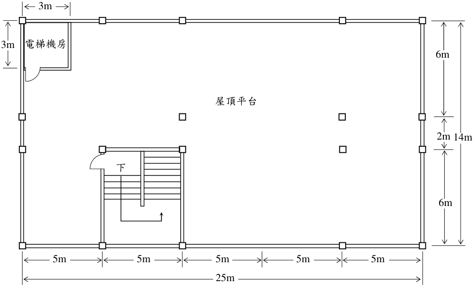 圖 3 屋頂層平面圖